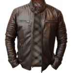 Men Handmade Slim Fit Leather Jacket